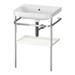 Duravit Möbelwaschtisch-Kombi Happy D.2 Plus 57,5x49cm, o. HL, we hgl, m Konsole