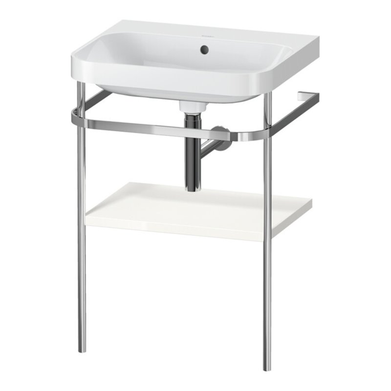 Duravit Möbelwaschtisch-Kombi Happy D.2 Plus 57,5x49cm, o. HL, we hgl, m Konsole