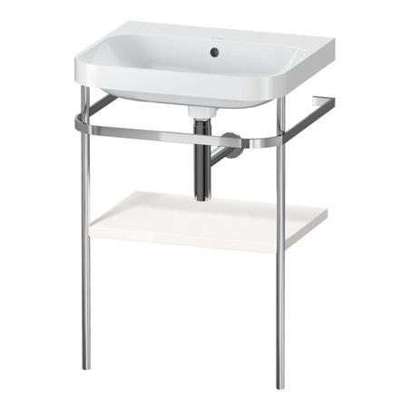 Duravit Möbelwaschtisch-Kombi Happy D.2 Plus 57,5x49cm, o. HL, we hgl, m Konsole