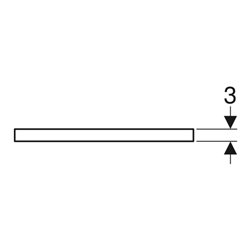 Geberit Waschtisch-Platte One 120x3x47cm, w/lack. ma, Ausschn rechts