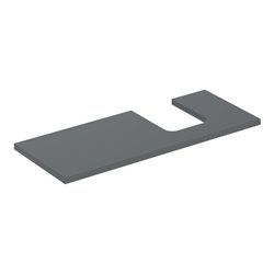 Geberit Waschtisch-Platte One 120x3x47cm, lava/lackiert ma, Ausschn re
