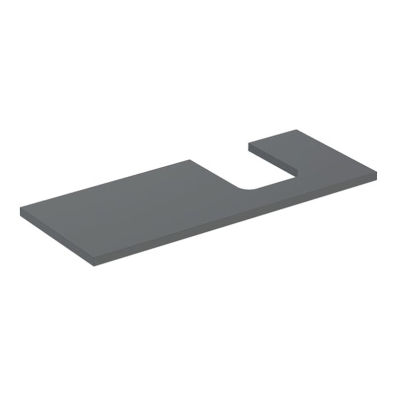 Geberit Waschtisch-Platte One 120x3x47cm, lava/lackiert ma, Ausschn re