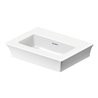 Duravit Möbel-Handwaschbecken White Tulip 45x33cm, o. ÜL, m HLB, o. Hahnloch, weiß