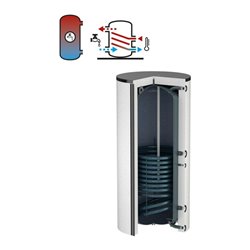 Flamco Standspeicher Duo 1000 l, weiß, mit EPS-Isolierung