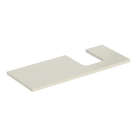 Geberit Waschtisch-Platte One 120x3x47cm, sand-grau/l hg, Ausschn re