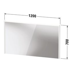 Duravit LED-Spiegel D-Code 2.0 120x70x5cm, 9 W, Ei Marm, Lichtfeld oben