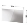 Duravit LED-Spiegel D-Code 2.0 120x70x5cm, 9 W, Ei Marm, Lichtfeld oben