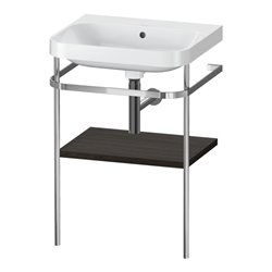 Duravit Möbelwaschtisch-Kombi Happy D.2 Plus 57,5x49cm, o. HL, Nussb geb., m Konsole