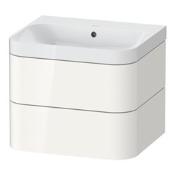 Duravit Möbelwaschtisch Happy D.2 Plus 57,5x49cm, o. HL, we hgl, 2 Schubkästen
