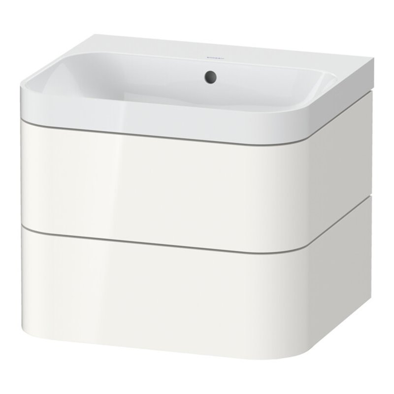 Duravit Möbelwaschtisch Happy D.2 Plus 57,5x49cm, o. HL, we hgl, 2 Schubkästen