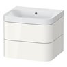 Duravit Möbelwaschtisch Happy D.2 Plus 57,5x49cm, o. HL, we hgl, 2 Schubkästen