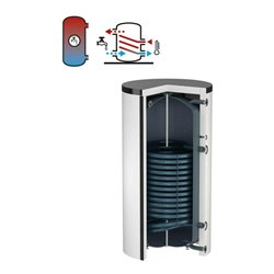 Flamco Standspeicher Duo 2000 l, weiß, mit EPS-Isolierung