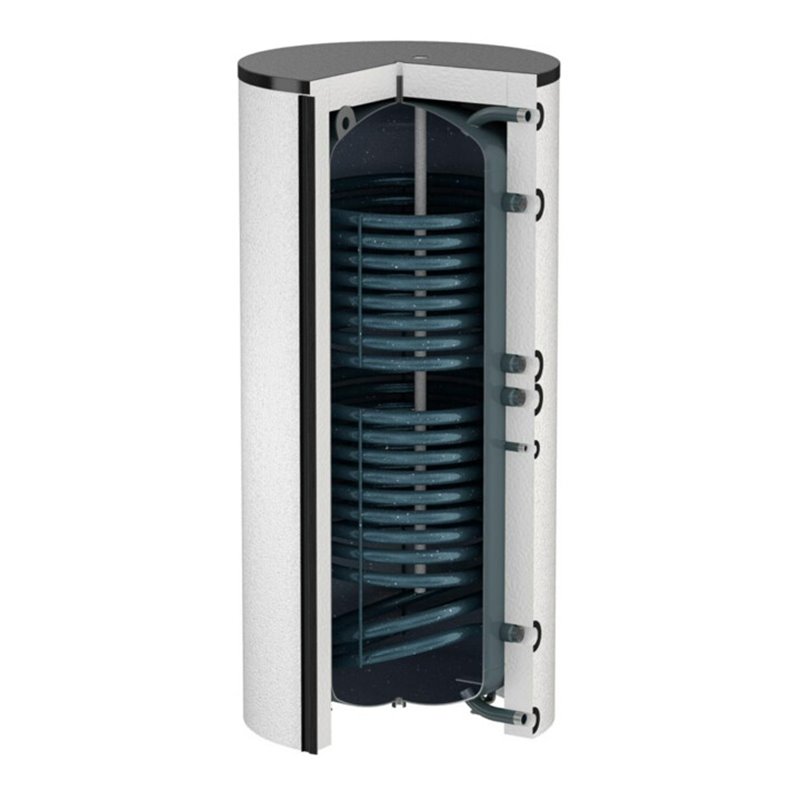 Flamco Standspeicher Duo Solar 750 l, d 750, weiß, mit EPS-Isolierung