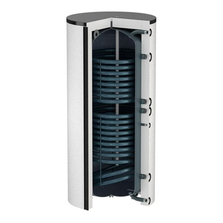 Flamco Standspeicher Duo Solar 750 l, d 750, weiß, mit EPS-Isolierung