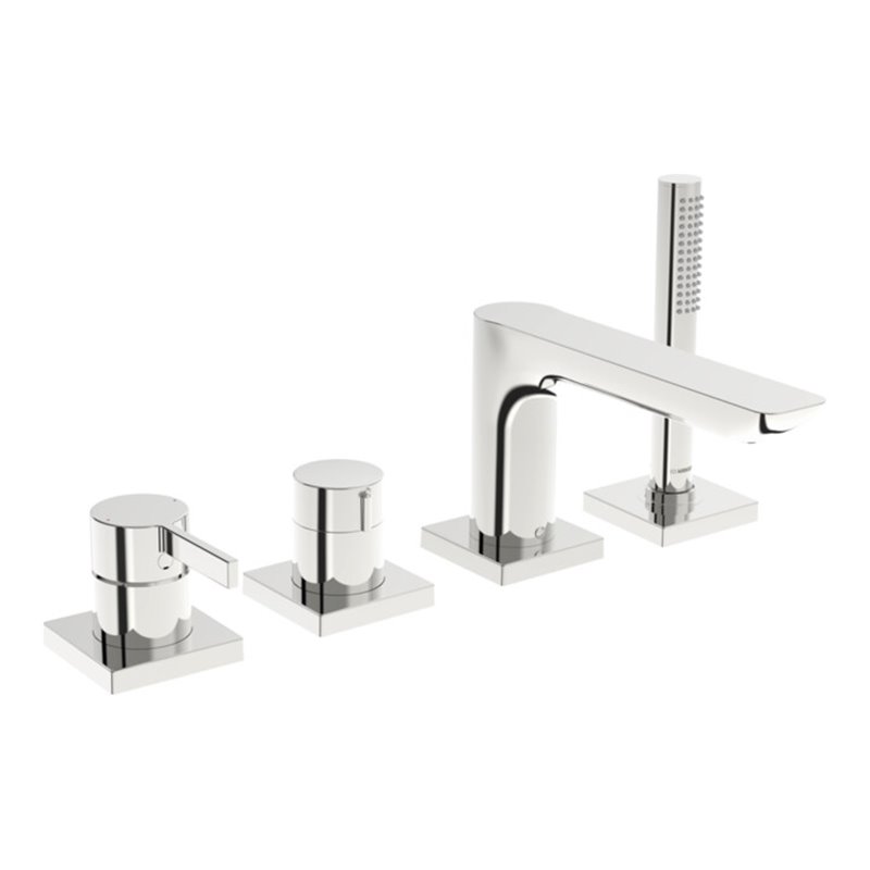 Hansa Fertigmontageset HANSALOFT 4-L.-BW-EHM, Rosette eckig, chrom