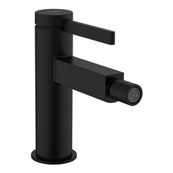 hansgrohe Bidet-Einhebelmischer Finoris m Push-Open-Ablaufgarnitur, schwarz matt