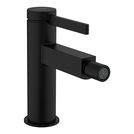 hansgrohe Bidet-Einhebelmischer Finoris m Push-Open-Ablaufgarnitur, schwarz matt