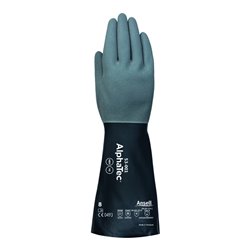 Chemiehandschuhe AlphaTec 53-001 grau/schwarz EN 388,EN 374,EN 407 6 PA