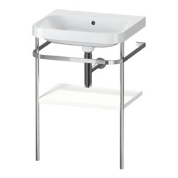 Duravit Möbelwaschtisch-Kombi Happy D.2 Plus 57,5x49cm, o. HL, we s-matt, m Konsole