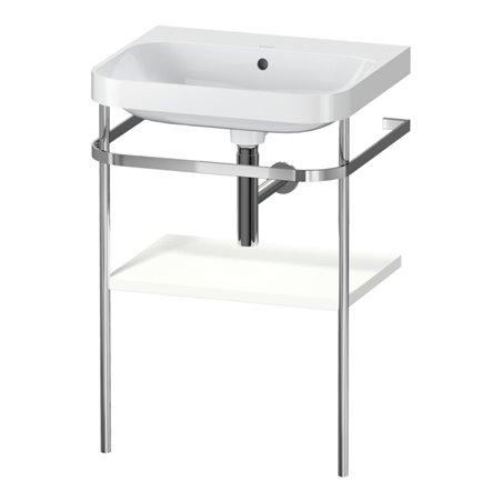 Duravit Möbelwaschtisch-Kombi Happy D.2 Plus 57,5x49cm, o. HL, we s-matt, m Konsole