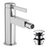 hansgrohe Bidet-Einhebelmischer Finoris mit Push-Open-Ablaufgarnitur, chrom
