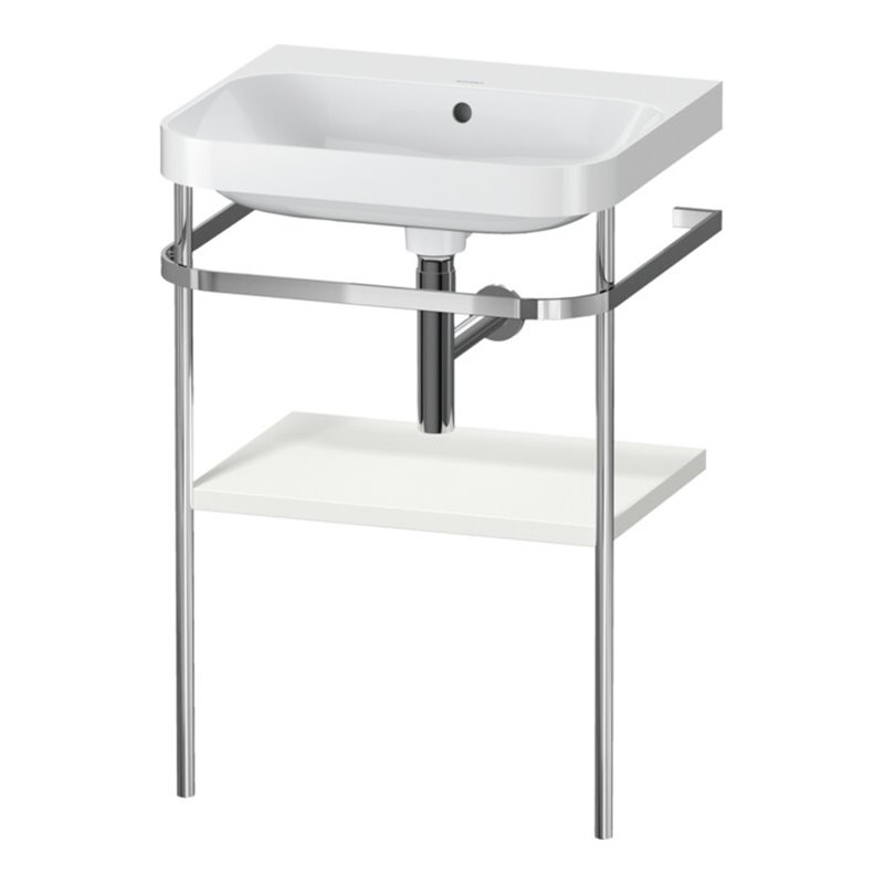 Duravit Möbelwaschtisch-Kombi Happy D.2 Plus 57,5x49cm, o HL, No we s-matt, m Konsole