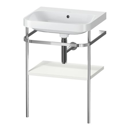 Duravit Möbelwaschtisch-Kombi Happy D.2 Plus 57,5x49cm, o HL, No we s-matt, m Konsole