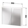 Duravit LED-Spiegel D-Code 2.0 m Steckd. 2 Tür., Lichtf ob, 80x70x14,8cm, we. ma