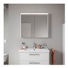 Duravit LED-Spiegel D-Code 2.0 m Steckd. 2 Tür., Lichtf ob, 80x70x14,8cm, we. ma