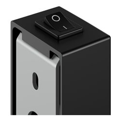 Keuco Kosmetikspiegel beleuchtet iLook_move d 212mm, Schwenk., Wippsch., sw matt