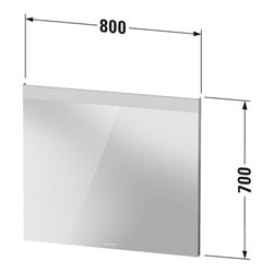 Duravit Lichtspiegel Better 80x70x3,5cm, 13 W, LED, weiß