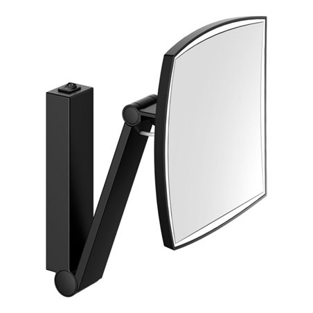 Keuco Kosmetikspiegel beleuchtet iLook_move 200x200mm, Schwenk., Wippsch., sw matt