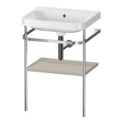 Duravit Möbelwaschtisch-Kombi Happy D.2 Plus 57,5x49cm, o. HL, Tau s-matt, m Konsole