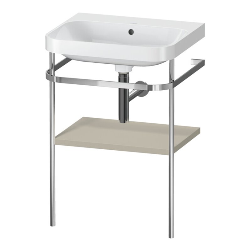 Duravit Möbelwaschtisch-Kombi Happy D.2 Plus 57,5x49cm, o. HL, Tau s-matt, m Konsole