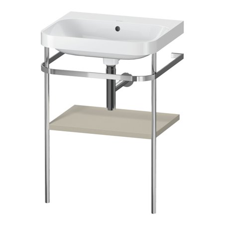 Duravit Möbelwaschtisch-Kombi Happy D.2 Plus 57,5x49cm, o. HL, Tau s-matt, m Konsole