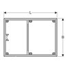 Geberit Installationsrahmen Setaplano über 100cm, für 6 Füße, 160x80x3cm