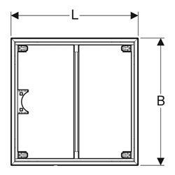 Geberit Installationsrahmen Setaplano bis 100cm, für 4 Füße, 90x75x3cm