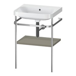 Duravit Möbelwaschtisch-Kombi Happy D.2 Plus 57,5x49cm, o HL, st-g s-matt, m Konsole