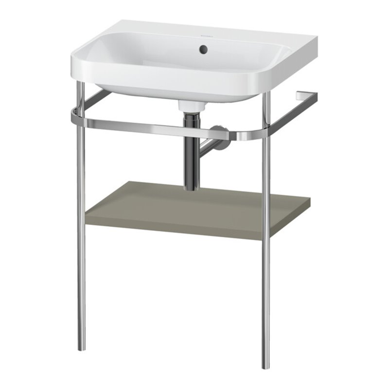 Duravit Möbelwaschtisch-Kombi Happy D.2 Plus 57,5x49cm, o HL, st-g s-matt, m Konsole