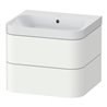 Duravit Möbelwaschtisch Happy D.2 Plus 57,5x49cm, o. HL, we s-matt, 2 Schubk.