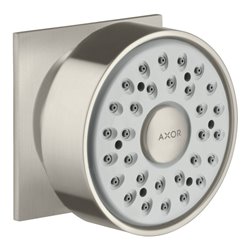 hansgrohe Seitenbrause Axor eck Ros., schwenkb., 1j, Edelstahl-Optik