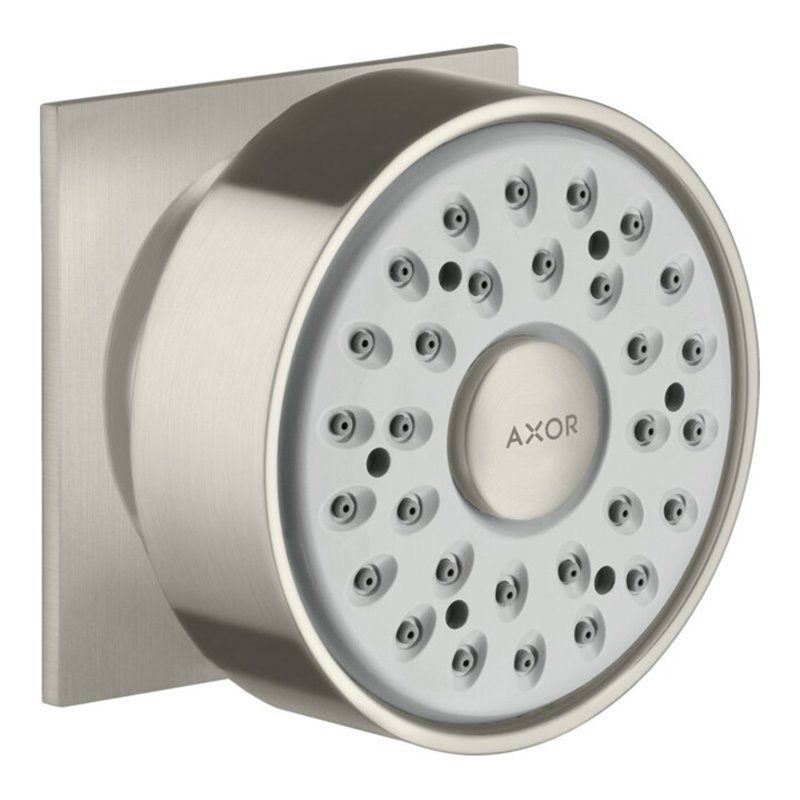 hansgrohe Seitenbrause Axor eck Ros., schwenkb., 1j, Edelstahl-Optik