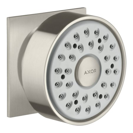 hansgrohe Seitenbrause Axor eck Ros., schwenkb., 1j, Edelstahl-Optik