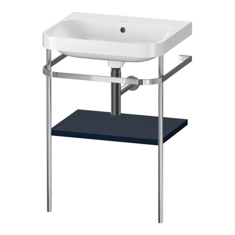 Duravit Möbelwaschtisch-Kombi Happy D.2 Plus 57,5x49cm, o. HL, blau s-matt, m Konsole