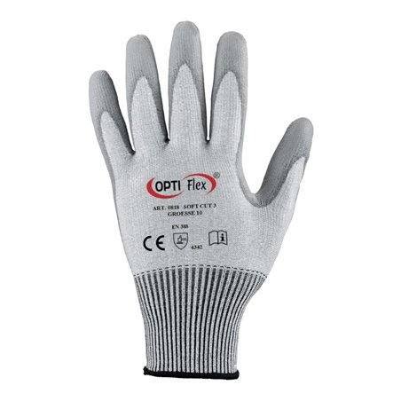 Handschuh SOFT CUT grau EN 420/EN 388 PSA II OPTIFLEX
