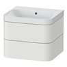 Duravit Möbelwaschtisch Happy D.2 Plus 57,5x49cm, o HL, No we s-matt, 2 Schubk.