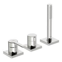 Hansa Fertigmontageset HANSARONDA 3-Loch-Bidet-Einhebelmischer, Rosette eckig, chrom