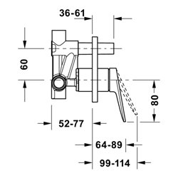 Duravit Fertigmontageset Wave UP-WA.-EHM, Umst m aut. Rückst, b geb.