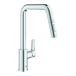 Grohe Einhand-Spültischbatterie Eurosmart 30619 hoher Auslauf Dual Spülbrause chrom