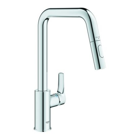 Grohe Einhand-Spültischbatterie Eurosmart 30619 hoher Auslauf Dual Spülbrause chrom